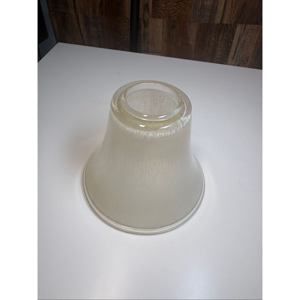 Vintage  Frosted Clear Glass Lamp Shade fairy lamp top